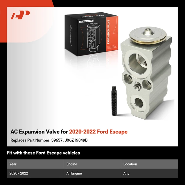 AC Expansion Valve for 2020-2022 Ford Escape