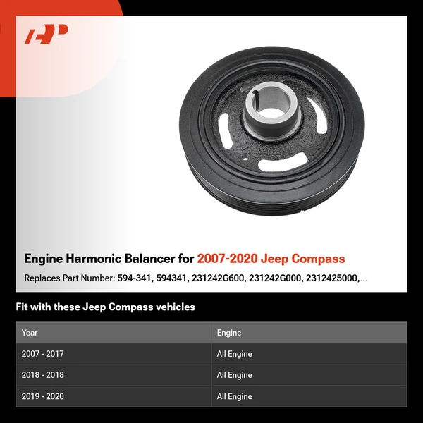 Engine Harmonic Balancer for 2007-2020 Jeep Compass