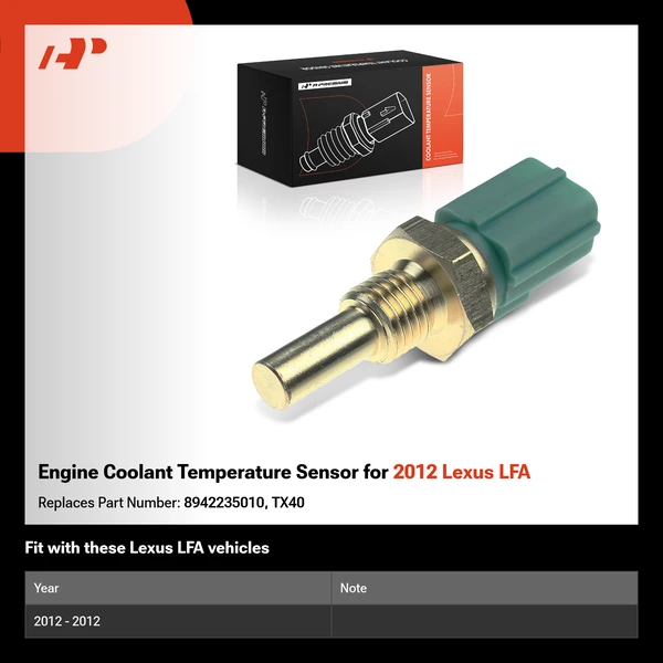 Engine Coolant Temperature Sensor for 2012 Lexus LFA