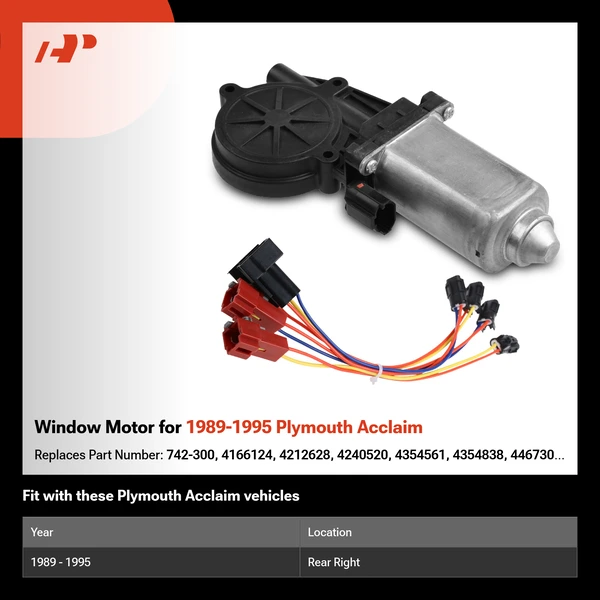 Window Motor for 1989-1995 Plymouth Acclaim