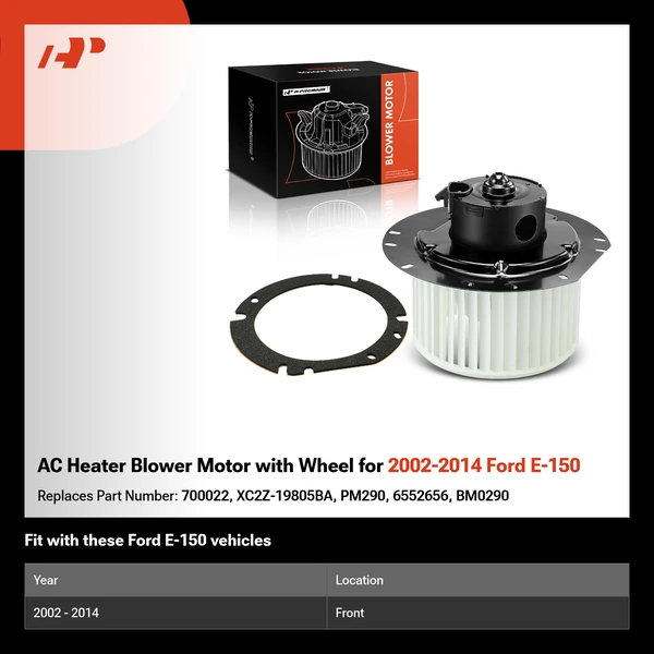 AC Heater Blower Motor with Wheel for 2002-2014 Ford E-150