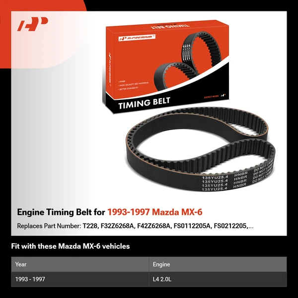 Engine Timing Belt for 1993-1997 Mazda MX-6