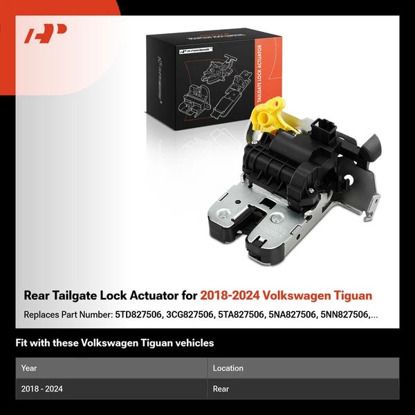 Rear Tailgate Lock Actuator for 2018-2024 Volkswagen Tiguan