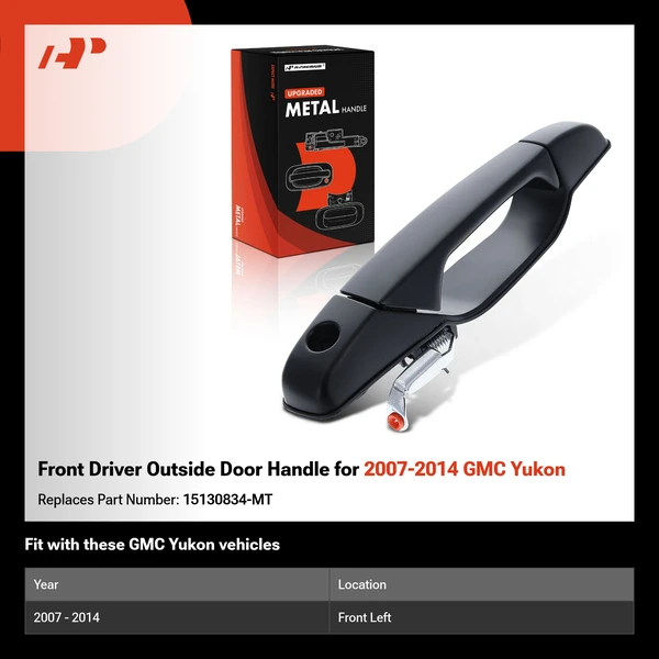 Front Driver Outside Door Handle for 2007-2014 GMC Yukon