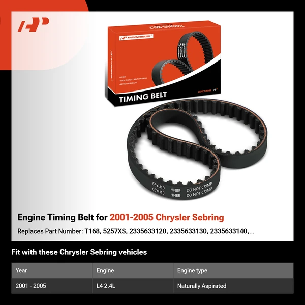 Engine Timing Belt for 2001-2005 Chrysler Sebring