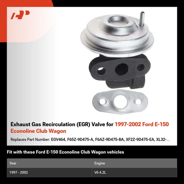Exhaust Gas Recirculation (EGR) Valve for 1997-2002 Ford E-150 Econoline Club Wagon