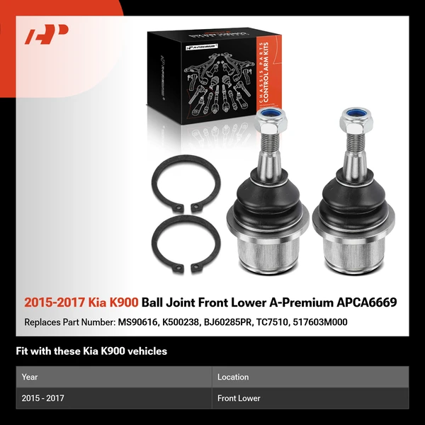 2015-2017 Kia K900 Ball Joint Front Lower A-Premium APCA6669