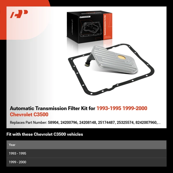 Automatic Transmission Filter Kit for 1993-1995 1999-2000 Chevrolet C3500