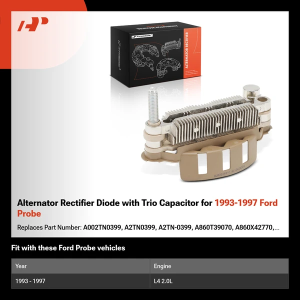 Alternator Rectifier Diode with Trio Capacitor for 1993-1997 Ford Probe