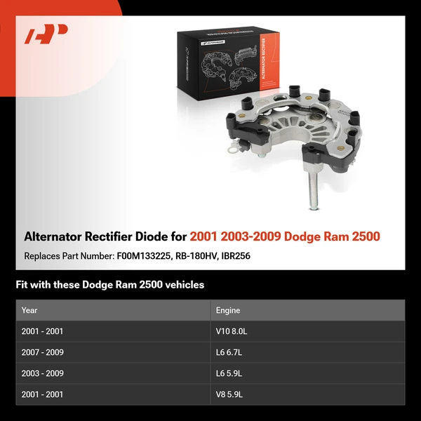 Alternator Rectifier Diode for 2001 2003-2009 Dodge Ram 2500