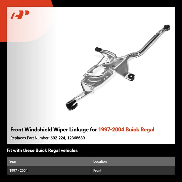 Front Windshield Wiper Linkage for 1997-2004 Buick Regal