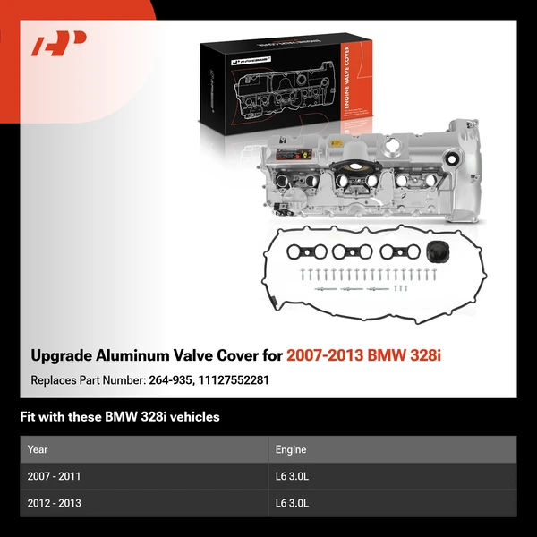 Upgrade Aluminum Valve Cover for 2007-2013 BMW 328i