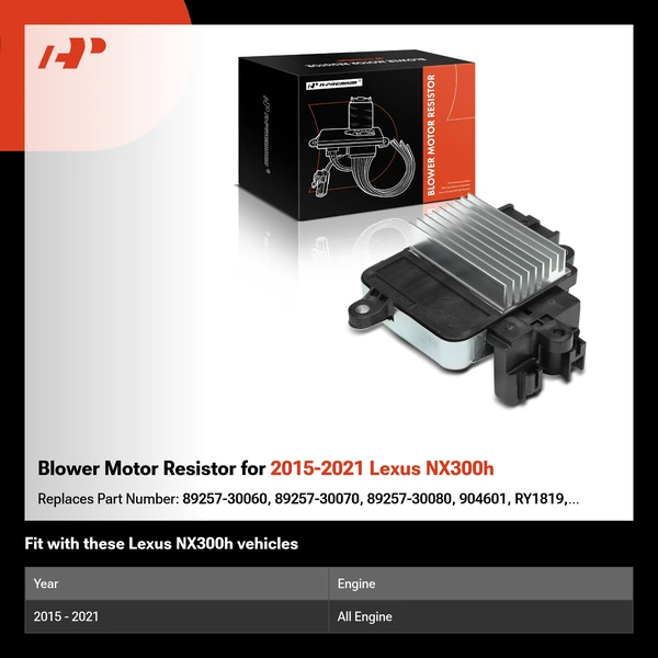 Blower Motor Resistor for 2015-2021 Lexus NX300h