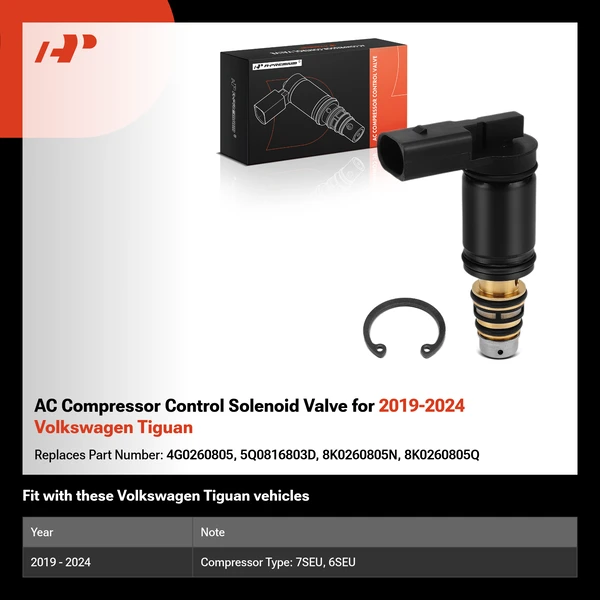 AC Compressor Control Solenoid Valve for 2019-2024 Volkswagen Tiguan