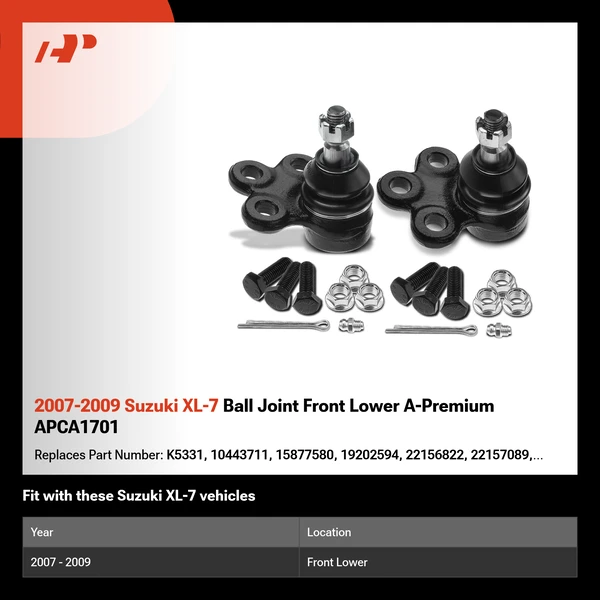 2007-2009 Suzuki XL-7 Ball Joint Front Lower A-Premium APCA1701