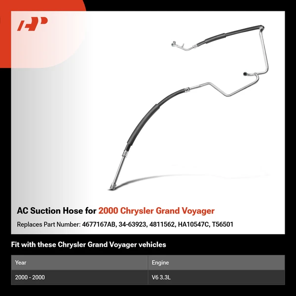 AC Suction Hose for 2000 Chrysler Grand Voyager