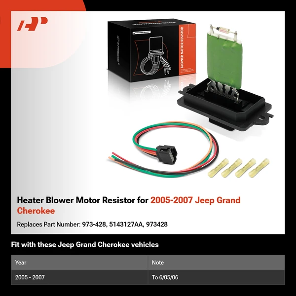 Heater Blower Motor Resistor for 2005-2007 Jeep Grand Cherokee