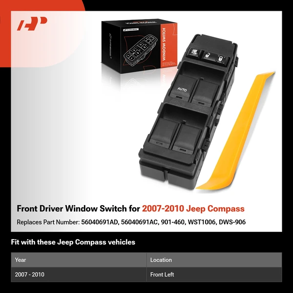 Front Driver Window Switch for 2007-2010 Jeep Compass