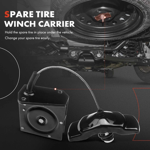 Spare Tire Winch Carrier Hoist for Dodge Ram 1500 2002-2005 Ram 2500 3500