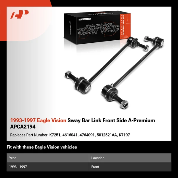 1993-1997 Eagle Vision Sway Bar Link Front Side A-Premium APCA2194