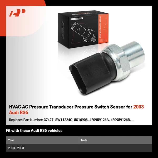 HVAC AC Pressure Transducer Pressure Switch Sensor for 2003 Audi RS6