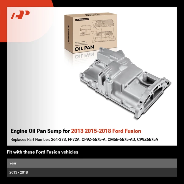 Engine Oil Pan Sump for 2013 2015-2018 Ford Fusion