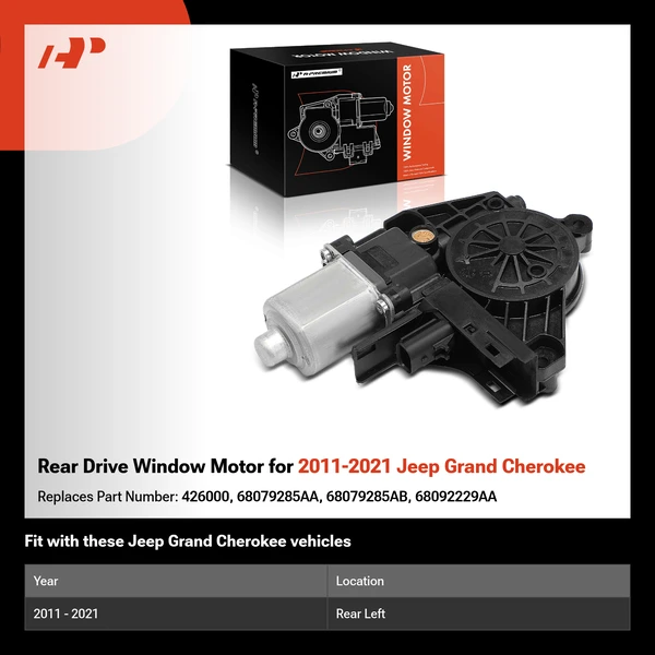 Rear Drive Window Motor for 2011-2021 Jeep Grand Cherokee