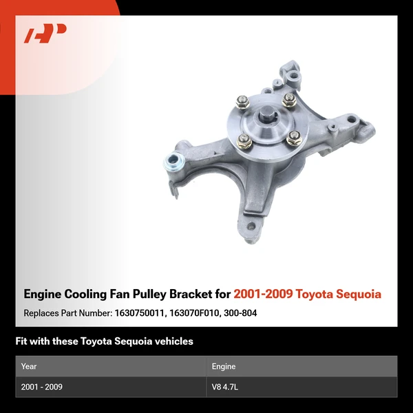 Engine Cooling Fan Pulley Bracket for 2001-2009 Toyota Sequoia