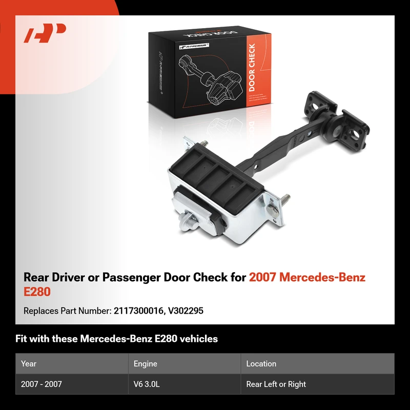 Rear Driver or Passenger Door Check for 2007 Mercedes-Benz E280
