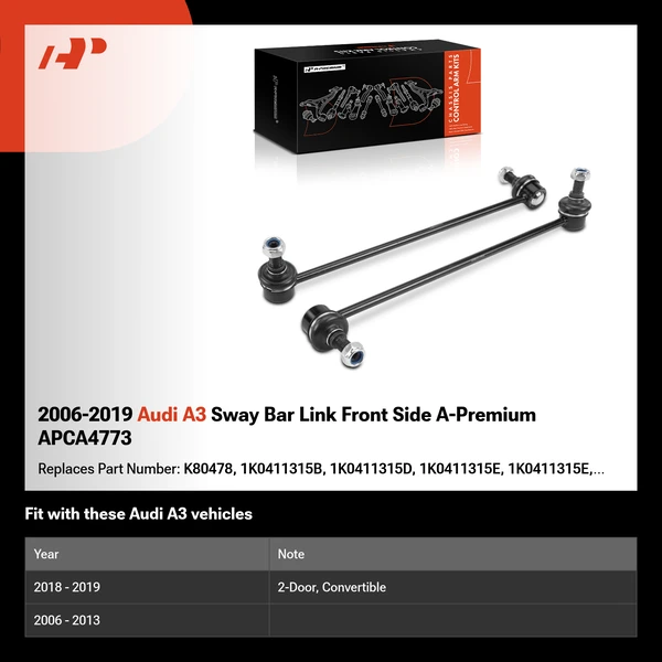 2006-2019 Audi A3 Sway Bar Link Front Side A-Premium APCA4773