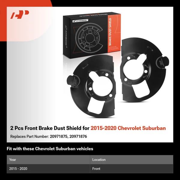 2 Pcs Front Brake Dust Shield for 2015-2020 Chevrolet Suburban