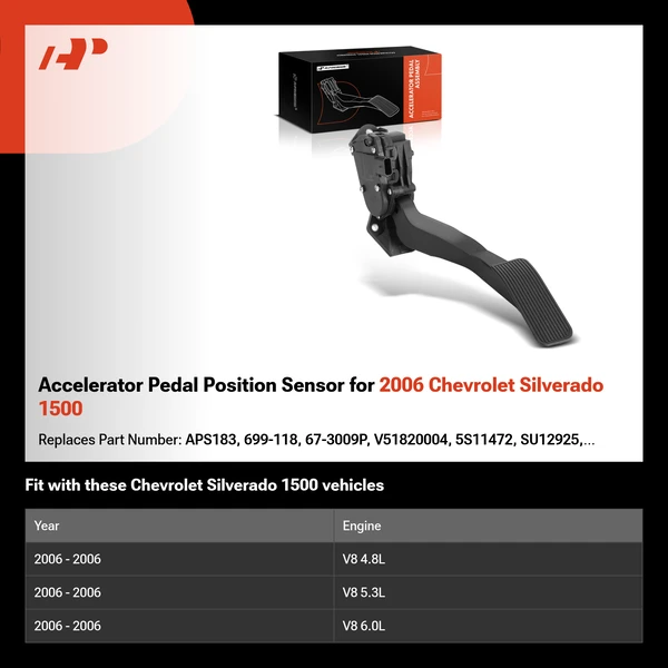 Accelerator Pedal Position Sensor for 2006 Chevrolet Silverado 1500