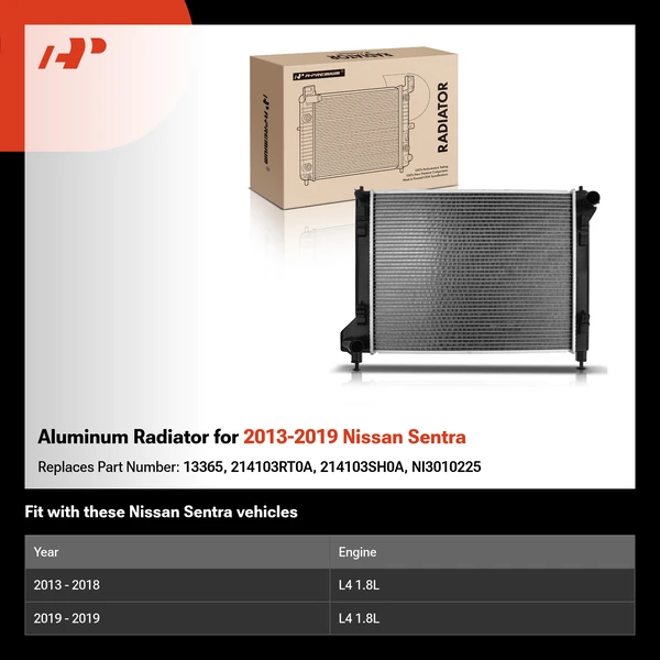 Aluminum Radiator for 2013-2019 Nissan Sentra