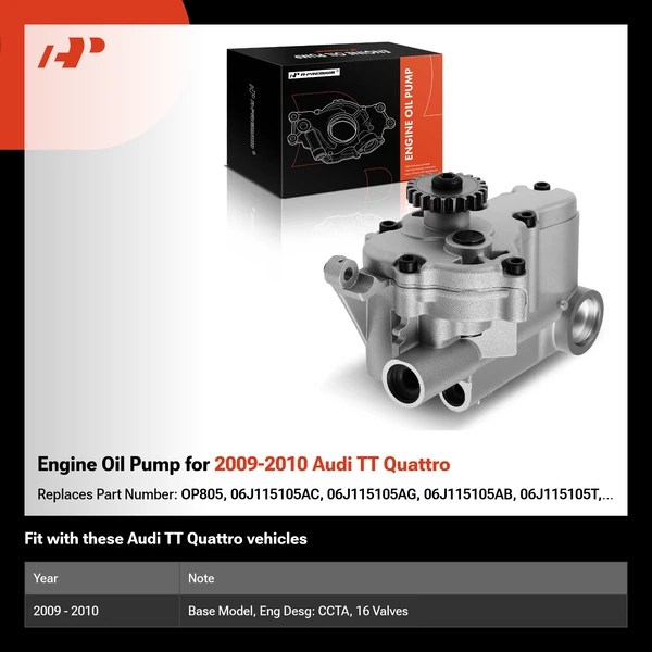 Engine Oil Pump for 2009-2010 Audi TT Quattro