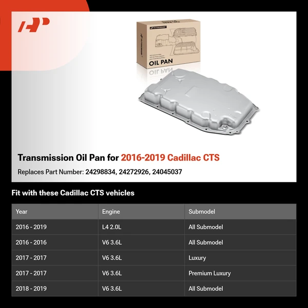Transmission Oil Pan for 2016-2019 Cadillac CTS
