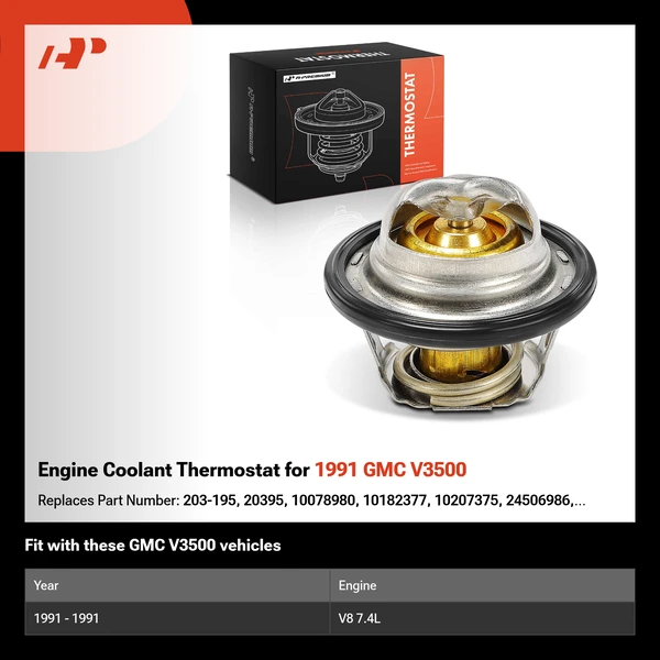 Engine Coolant Thermostat for 1991 GMC V3500