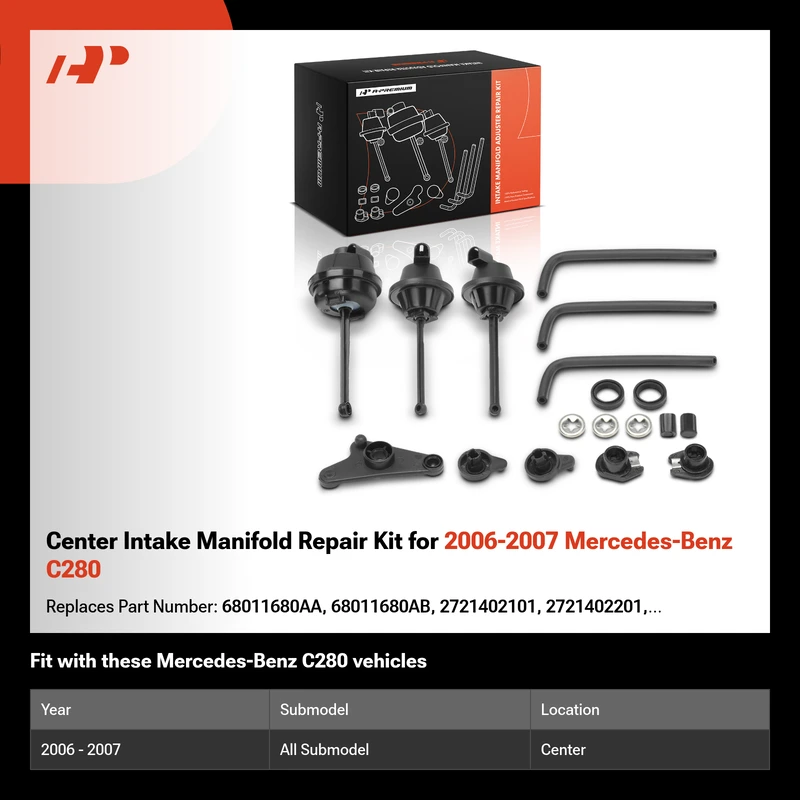 Center Intake Manifold Repair Kit for 2006-2007 Mercedes-Benz C280