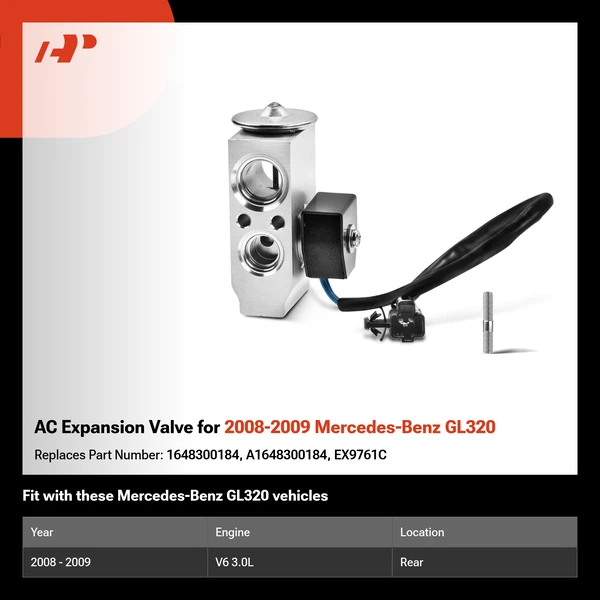 AC Expansion Valve for 2008-2009 Mercedes-Benz GL320