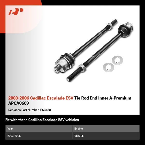2003-2006 Cadillac Escalade ESV Tie Rod End Inner A-Premium APCA0669
