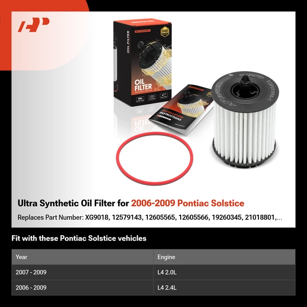 Ultra Synthetic Oil Filter for 2006-2009 Pontiac Solstice