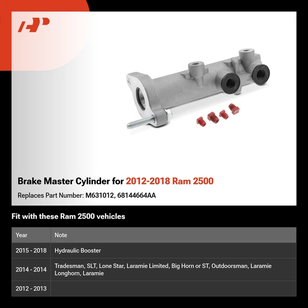 Brake Master Cylinder for 2012-2018 Ram 2500