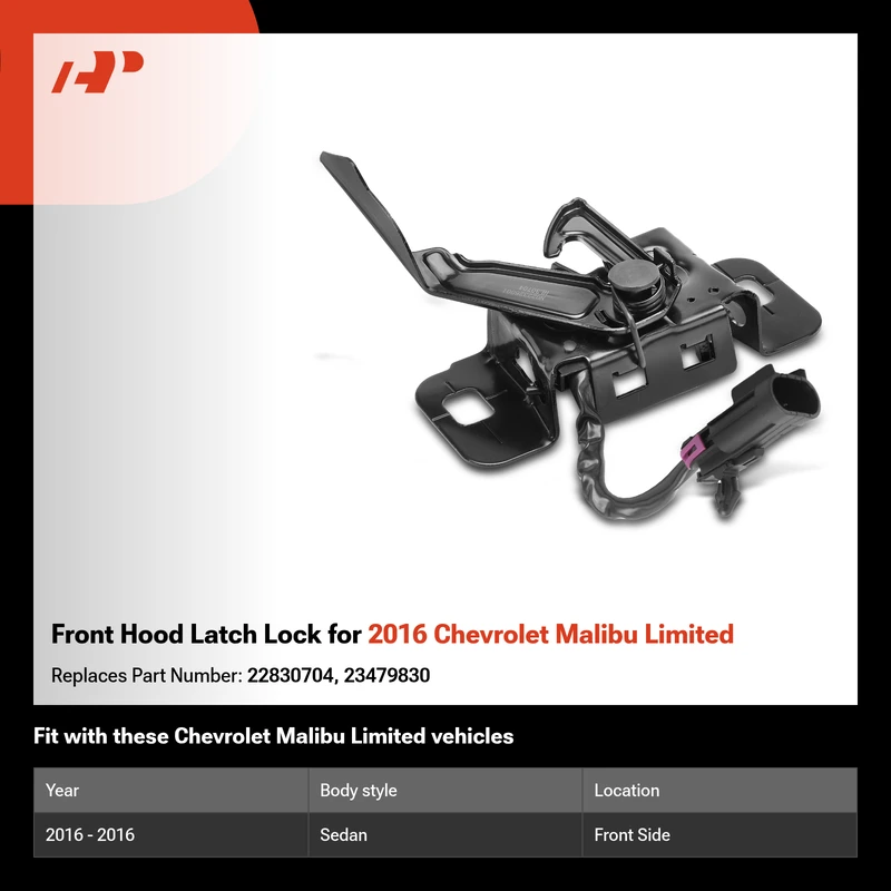 Front Hood Latch Lock for 2016 Chevrolet Malibu Limited