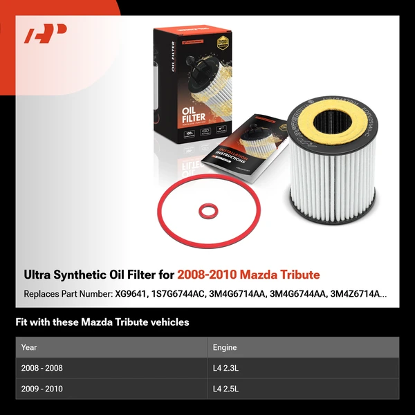 Ultra Synthetic Oil Filter for 2008-2010 Mazda Tribute