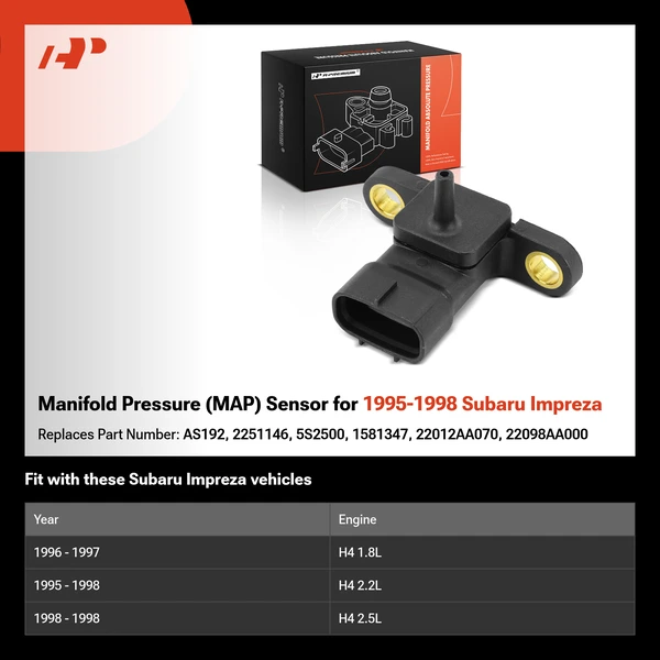 Manifold Pressure (MAP) Sensor for 1995-1998 Subaru Impreza