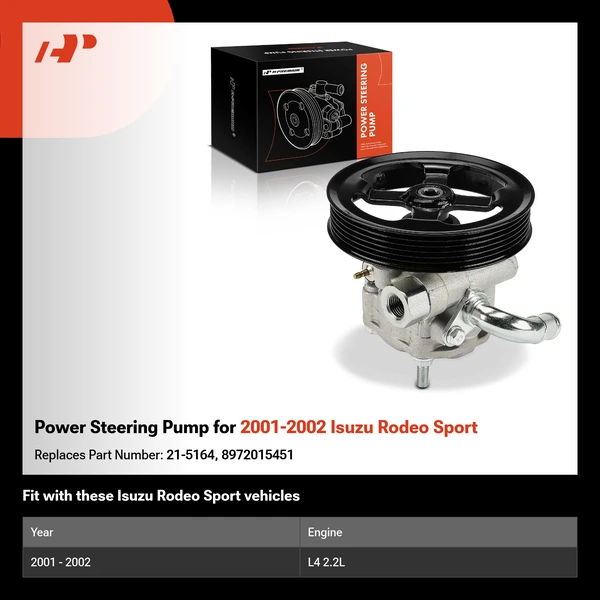 Power Steering Pump for 2001-2002 Isuzu Rodeo Sport