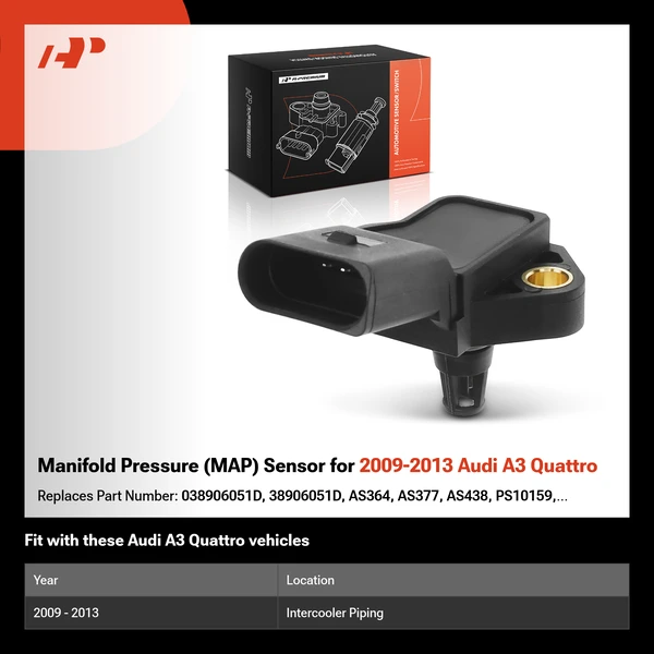 Manifold Pressure (MAP) Sensor for 2009-2013 Audi A3 Quattro