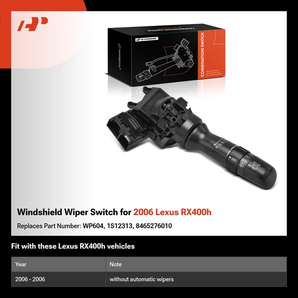 Windshield Wiper Switch for 2006 Lexus RX400h