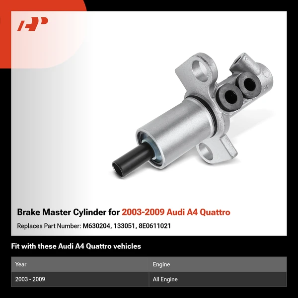 Brake Master Cylinder for 2003-2009 Audi A4 Quattro
