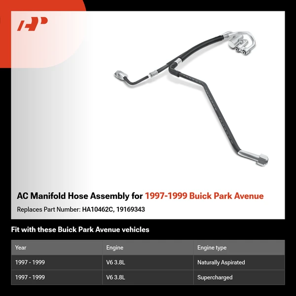 AC Manifold Hose Assembly for 1997-1999 Buick Park Avenue
