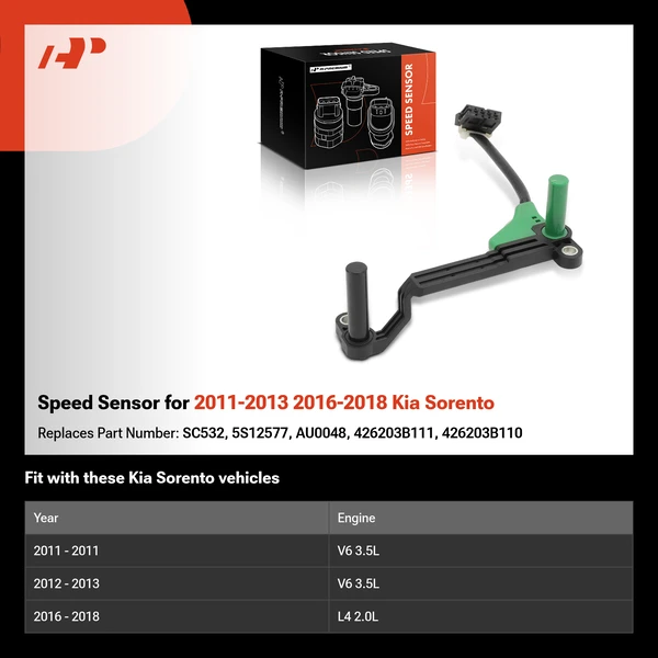 Speed Sensor for 2011-2013 2016-2018 Kia Sorento